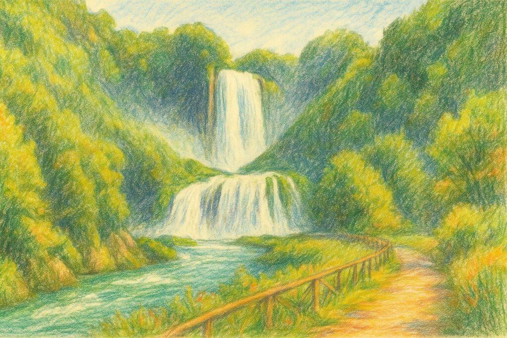 itinerario trekking semplice per cascate delle marmore