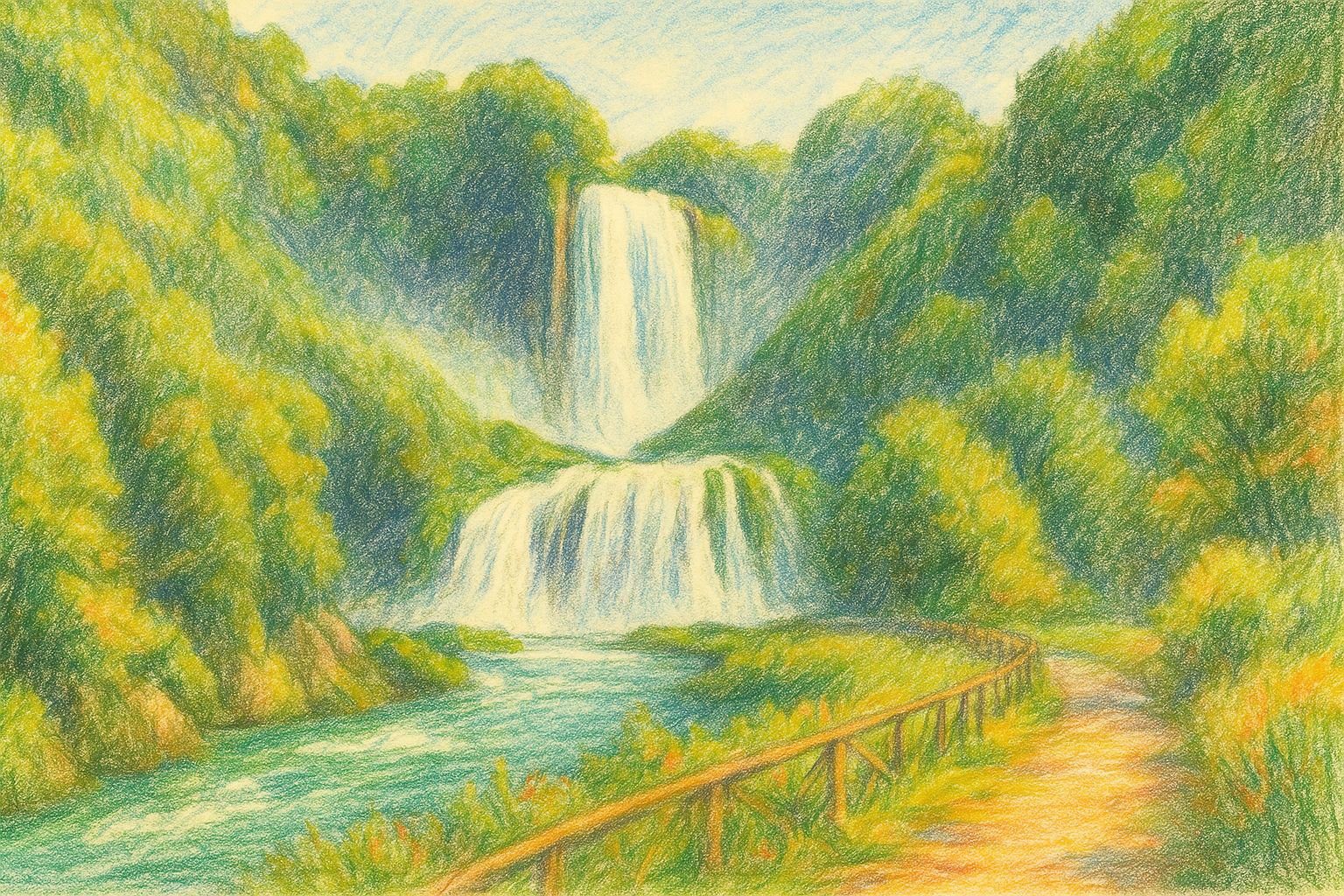 itinerario trekking semplice per cascate delle marmore